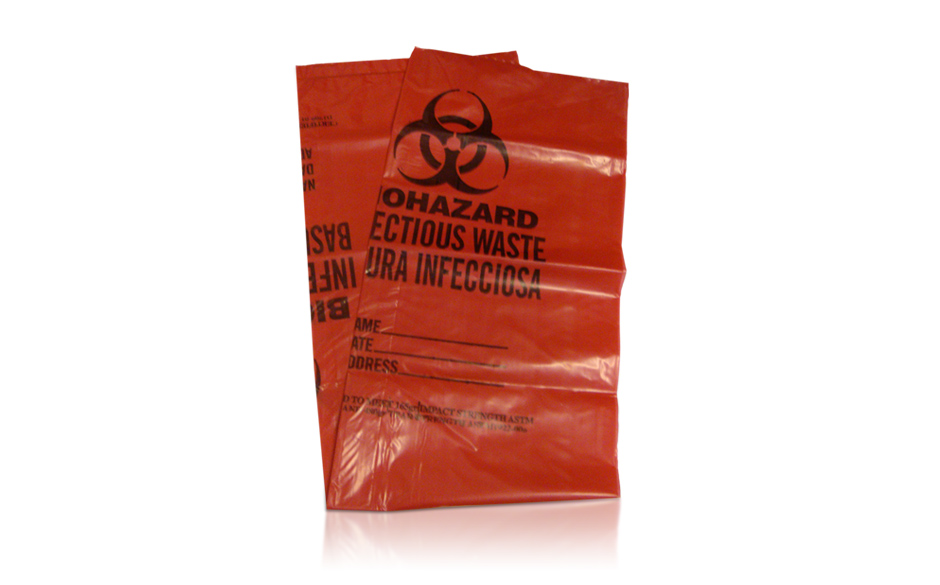 10 Gallon Biohazard Bag for Infectious Waste Trash Liners, Red