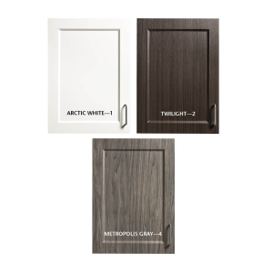 Clinton Industries, 3-color selections Fashion Finish Doors.